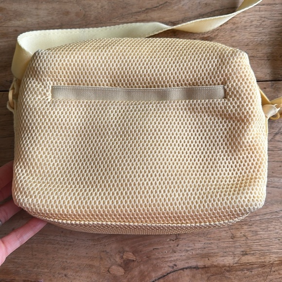 Dagne Dover Yellow Air Mesh Minimalist Crossbody Bag with Dust Bag - Picture 8 of 17